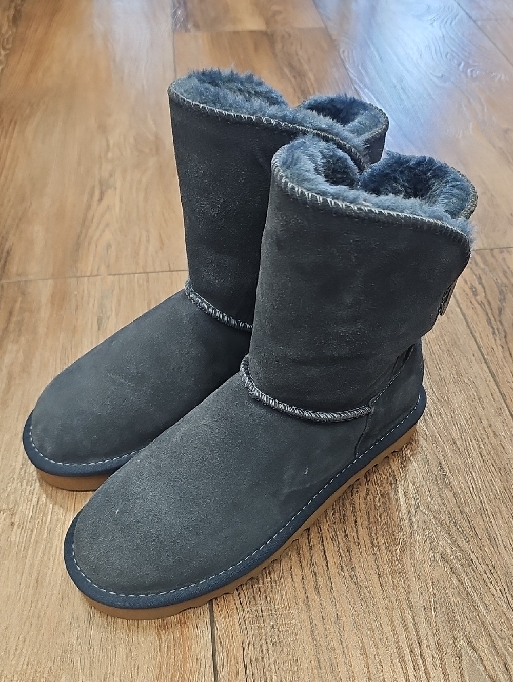 Style & Co. Blue, Suede, Shearling,  Lined, Boots, Winter, Cozy, School, Travel